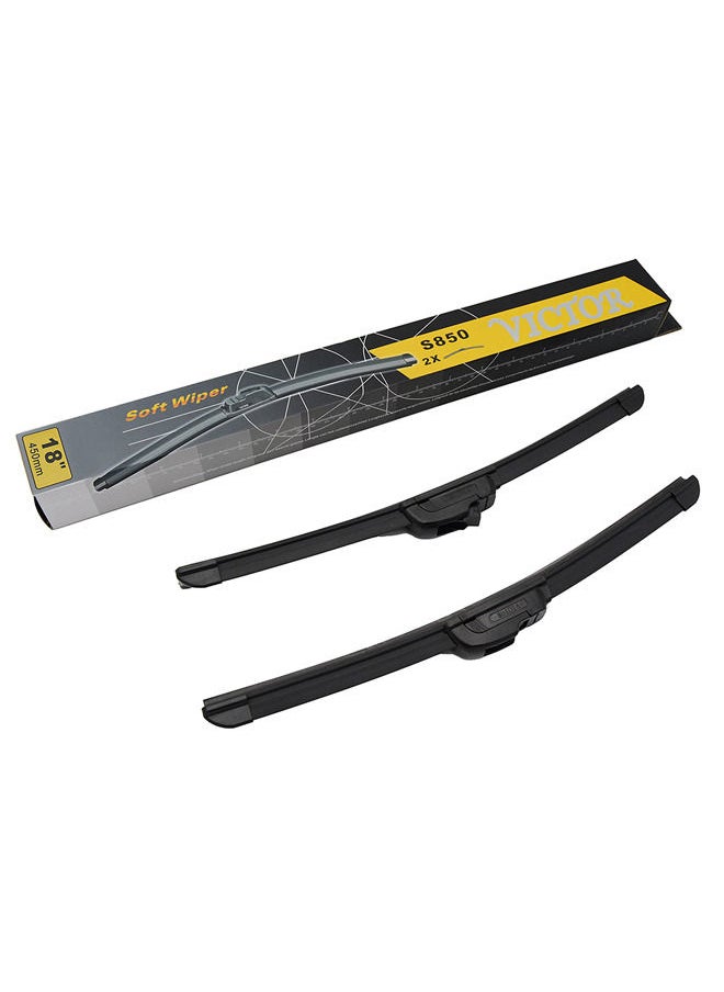Victor - Victor Pack of 2 | 18" Inch | EM-850S Soft Polyester Wiper Blade Universal Used for more than 98% of Cars - Image 1