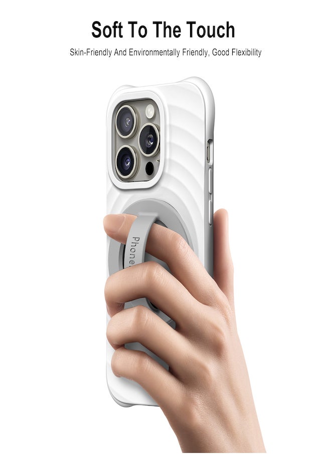 Phone Planet - iPhone Holder Stylish and Magnetic Mobile Phone Accessory Specially Designed for iPhone Compatible with MagSafe Natural Titanium - Image 1