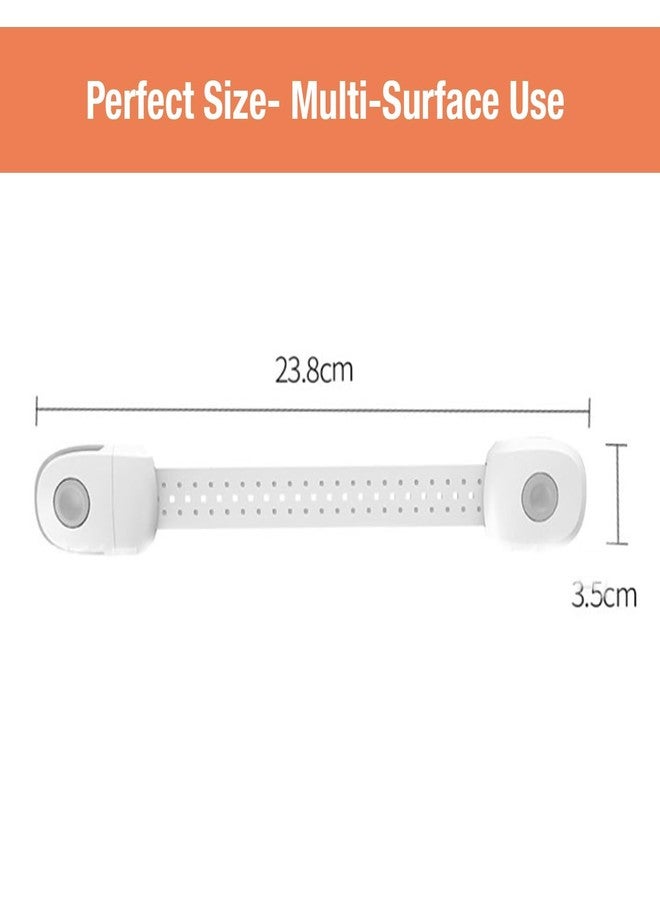 Safe-O-Kid® Adjustable Medium Multi PuRP Accessoriesose Child Safety Lock, Grey, Pack of 8 - Image 2