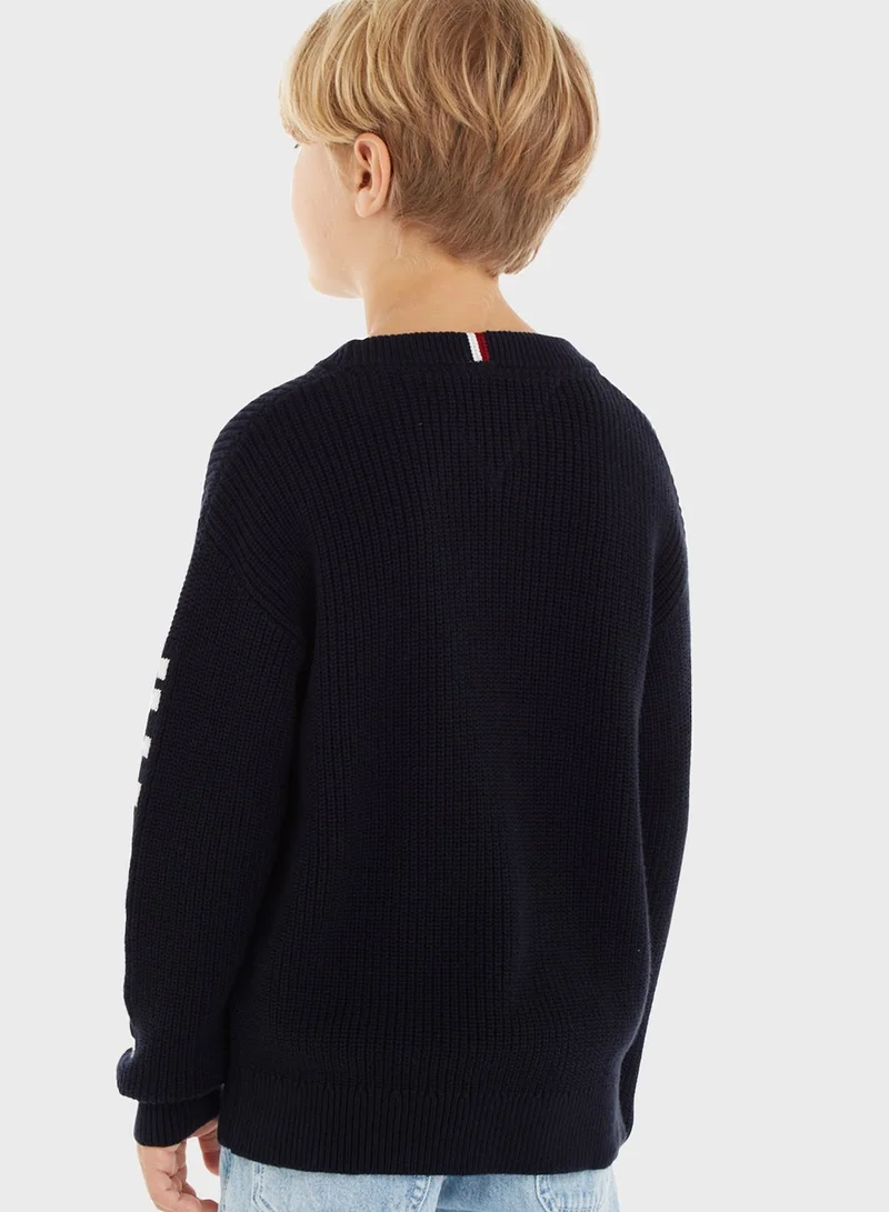 TOMMY HILFIGER Kids Side Logo Sweater