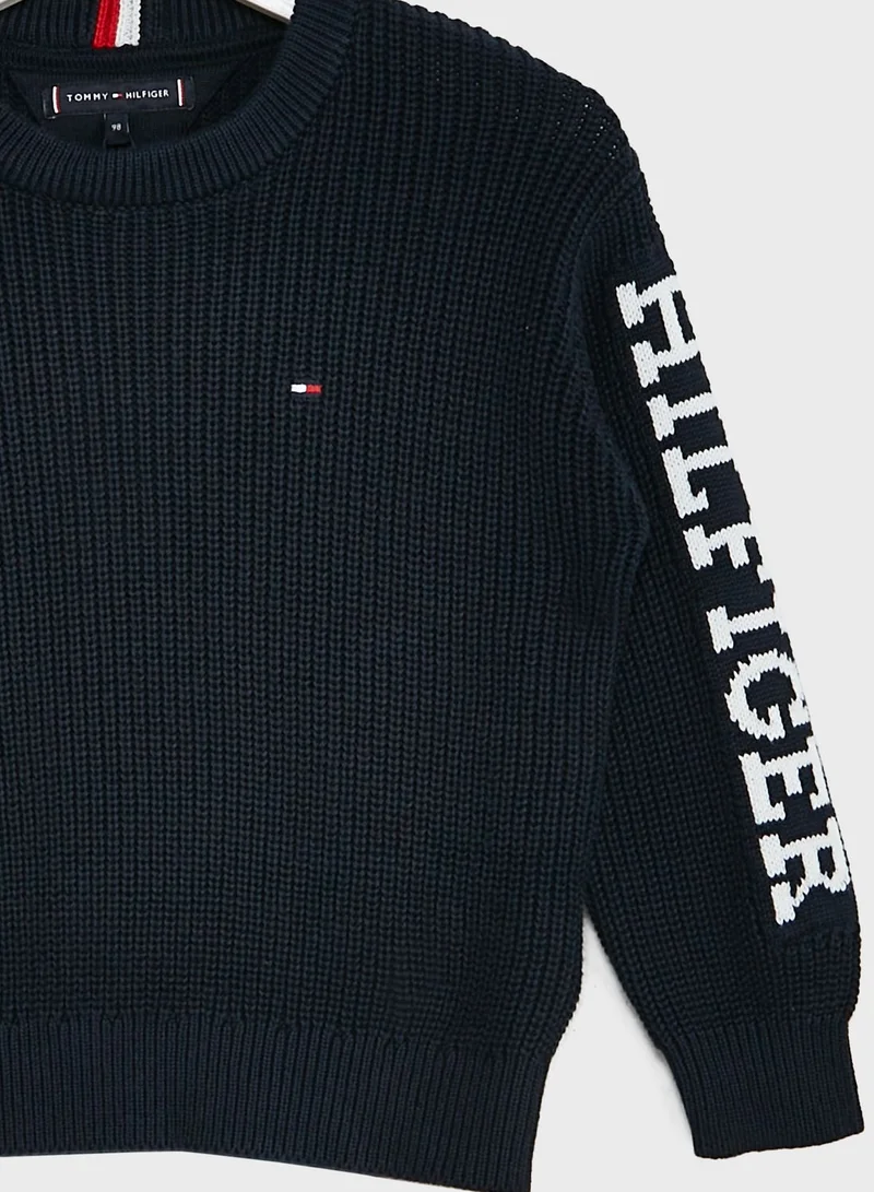 TOMMY HILFIGER Kids Side Logo Sweater