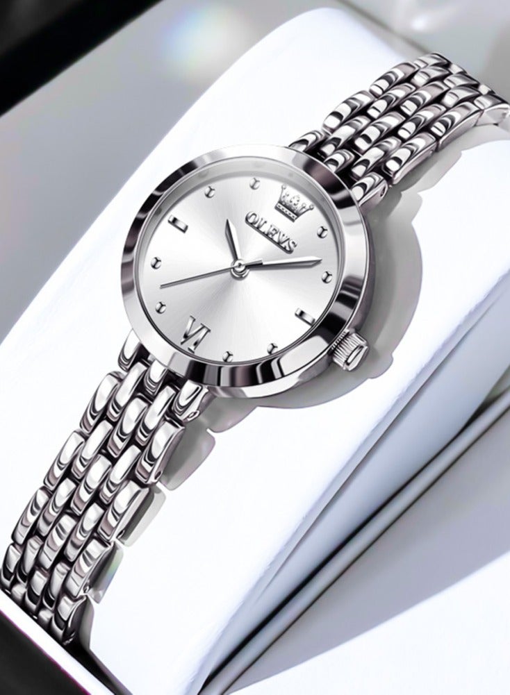 أوليفز ساعات OLEVS النسائية الفاخرة ذات العلامة التجارية الفاخرة الأنيقة باللون الذهبي للنساء ساعة يد كوارتز أصلية بسيطة مقاومة للماء للسيدات - Image 1