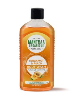 MANTRAA ORGANIQUE 300ml Natural Bergamot & Peach Ayurvedic Body Wash | Hydrates and Moisturizes | Infused with natural extracts and Niacinamide for healthy skin  - Image 1
