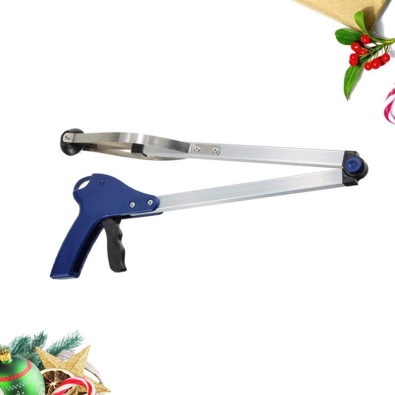 woobles Grabber Reacher Tool Foldable Picker Upper Grabber Long Handy Mobility Aids Reaching Assist Tool for Trash Claw Pick up (Blue) 83cm - Image 5