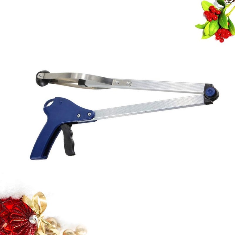 woobles Grabber Reacher Tool Foldable Picker Upper Grabber Long Handy Mobility Aids Reaching Assist Tool for Trash Claw Pick up (Blue) 83cm - Image 4
