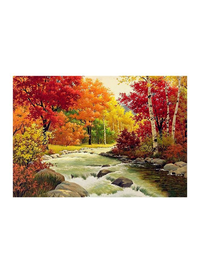 NIBEMINENT 5D Diamond Landscape Cross Painting Multicolour - Image 1