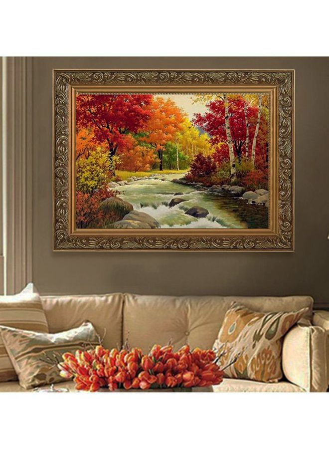 NIBEMINENT 5D Diamond Landscape Cross Painting Multicolour - Image 3