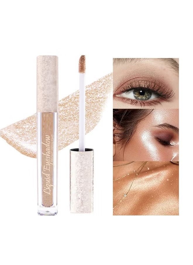 Julystar Liquid Eyeshadow，Makeup For Eyes Liquid Shimmer Sparkle Glow Light Colors Pencil Stick Shiny Long Lasting Waterproof Shining Eye Shadow Sets Metallic Pigments Metals Gloss Sparkling Pen Kit-02  - Image 1
