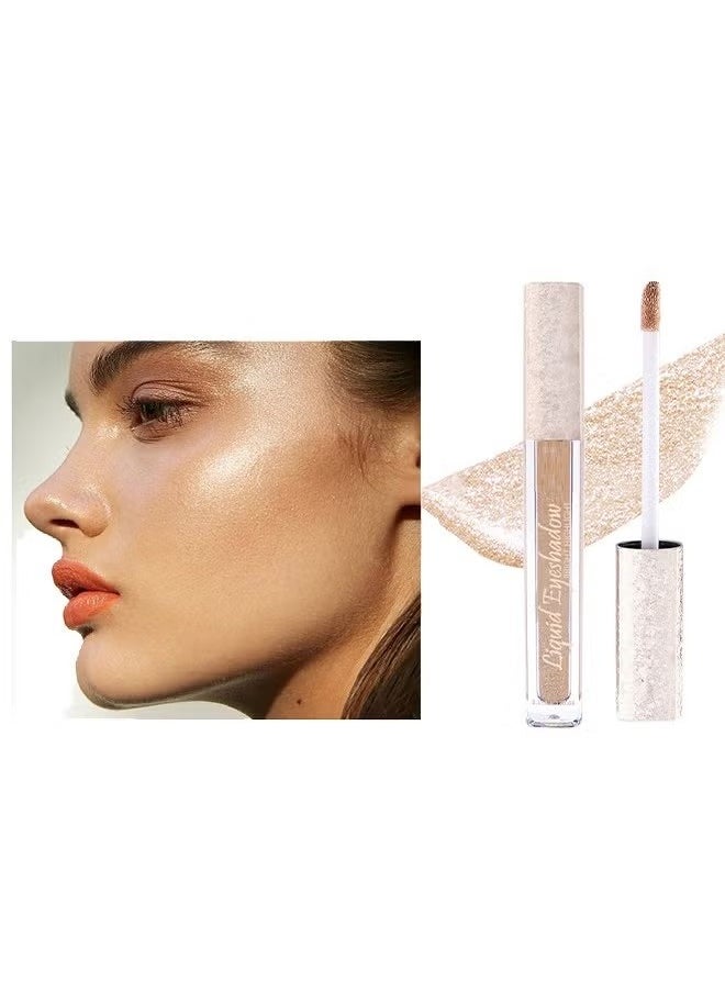 Julystar Liquid Eyeshadow，Makeup For Eyes Liquid Shimmer Sparkle Glow Light Colors Pencil Stick Shiny Long Lasting Waterproof Shining Eye Shadow Sets Metallic Pigments Metals Gloss Sparkling Pen Kit-02  - Image 4