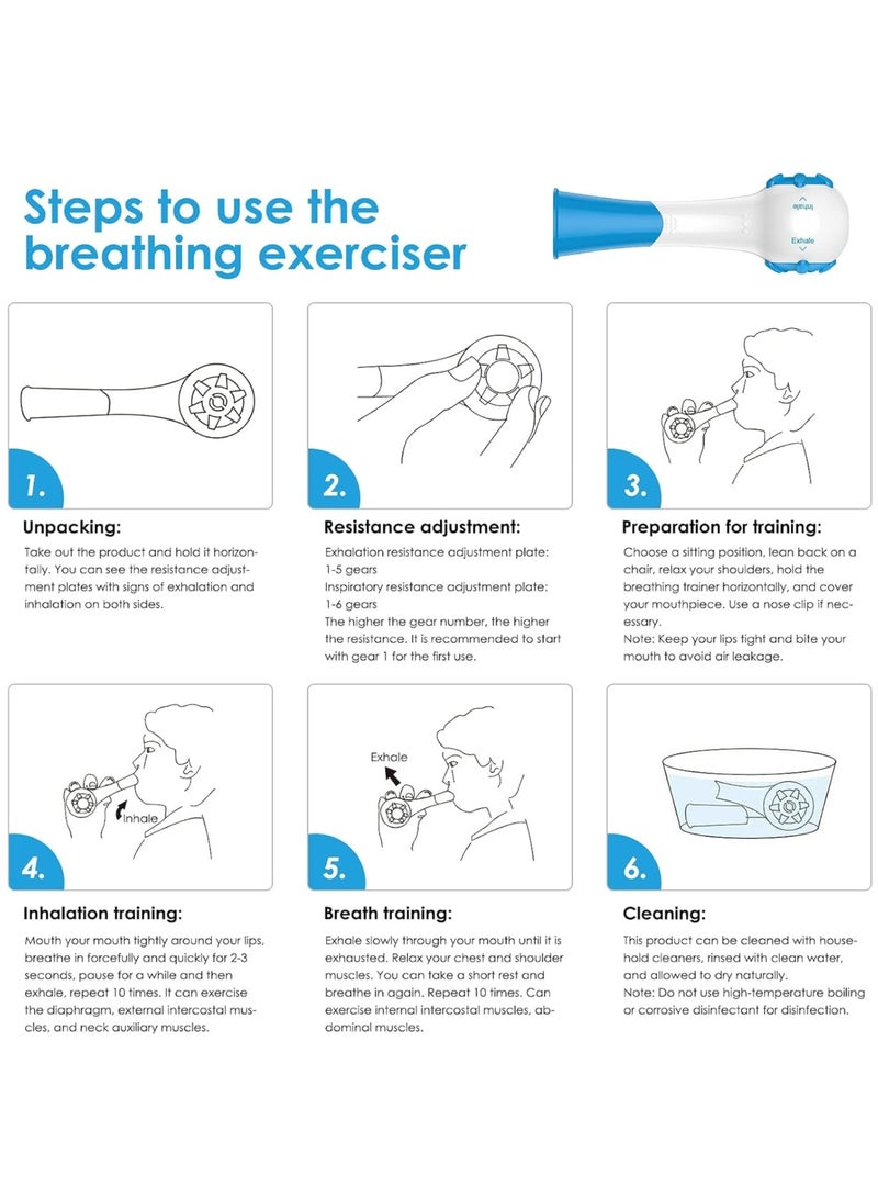 Lung Recovery Device The Breather Muscle Training Breathing Trainer Respiratory - Image 5