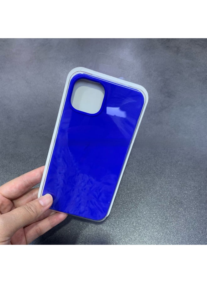 Generic - For Iphone16 Liquid Silicone Phone Case For Iphone 16Pro Max/16Pro Full Covering Drop-Resistant Protective Case-Color:Sapphire Blue [with Logo]-Applicable Model:For Iphone16plus [sealed Packaging] - Image 1