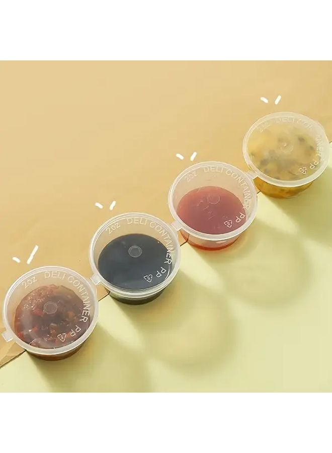 Enhanced Version 50 Pieces Plastic Soy Sauce Containers With Lids Mini Seasoning Bottles - Image 3