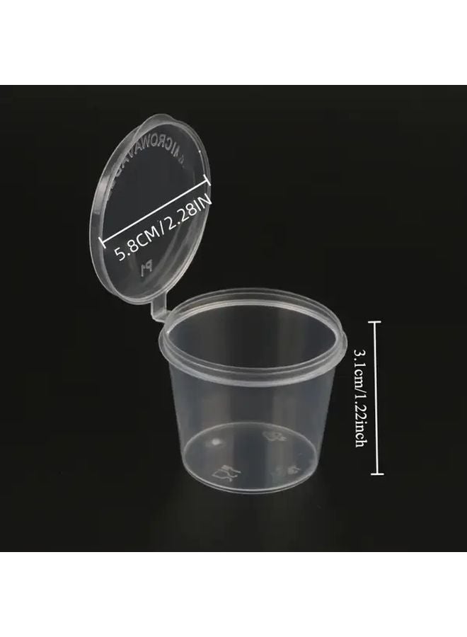 Enhanced Version 50 Pieces Plastic Soy Sauce Containers With Lids Mini Seasoning Bottles - Image 2