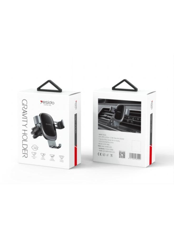 Yesido C122 Factory Custom Vehicle Mobile Phone Holder | Air Vent Clip Gravity Car Cell Phone Holder  - Image 5