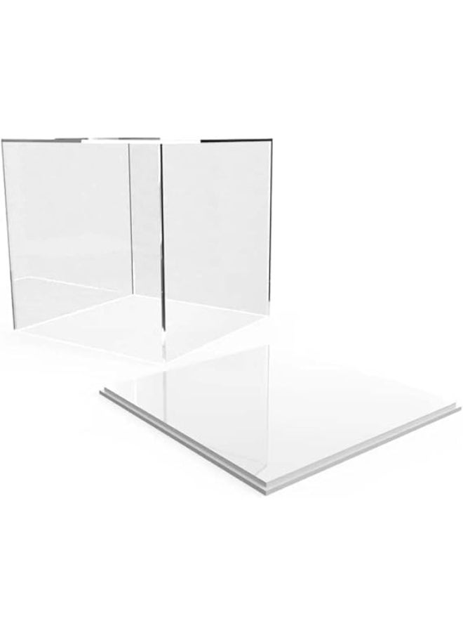 Horoof Home Horoof Home® Clear Acrylic Display Case with White Base – 60x60x60 cm, 5mm Lid – Dustproof & Sturdy Collectible Storage Box  - Image 1