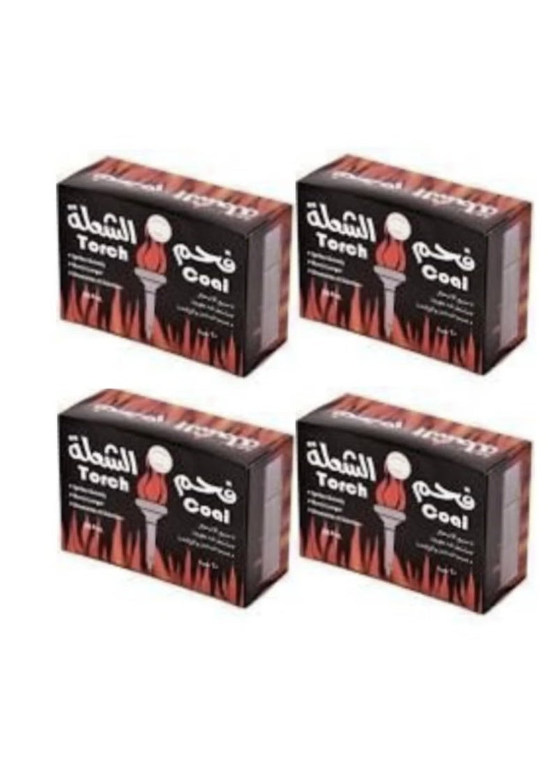 تورش فحم سريع الاشتعال، فحم طويل الأمد للبخور | للشواء | كل علبة تحتوي على 60 قطعة | 4 علبة - Image 1