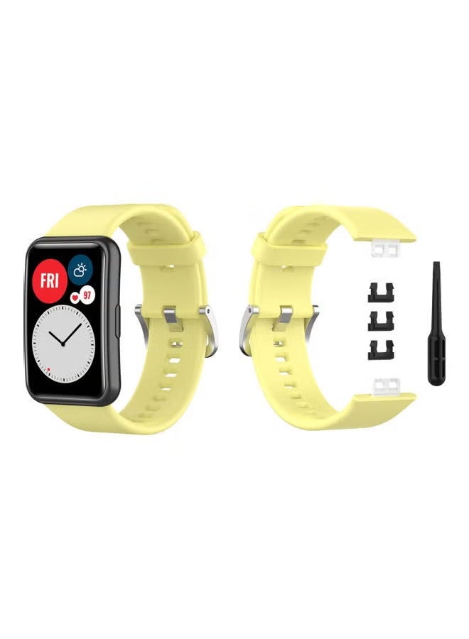 PROMASS Replacement Band For Huawei Watch Fit Light Yellow - Image 1