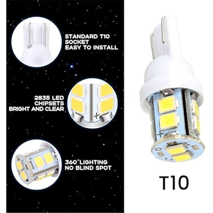 أكس سبرينج مجموعة لمبات سيارة LED مكونة من 20 قطعة T10 31 مم 42 مم لمبات فيستون LED مناسبة لخريطة السيارة وقبة الباب ولوحة الترخيص ومصابيح صندوق السيارة ومصابيح LED بديلة لمصابيح السيارة الداخلية - Image 3