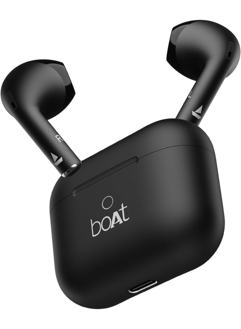 boAt Airdopes Ace TWS in Ear Earbuds with 35 HRS Playback, 13mm Drivers, Dual Mics ENx And Beast Mode - Black - Image 1
