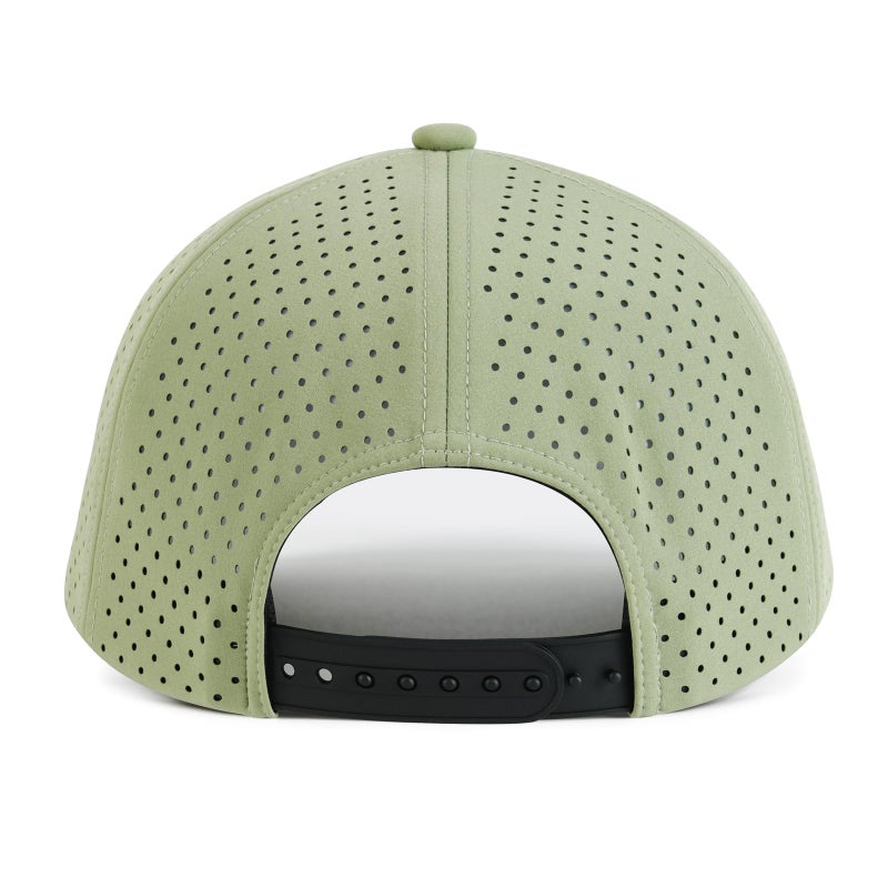 VOBOOM Men Quick Dry Baseball Cap Laser Cut Mesh Ball Curved Brim Snapback Hat (Green) - Image 4