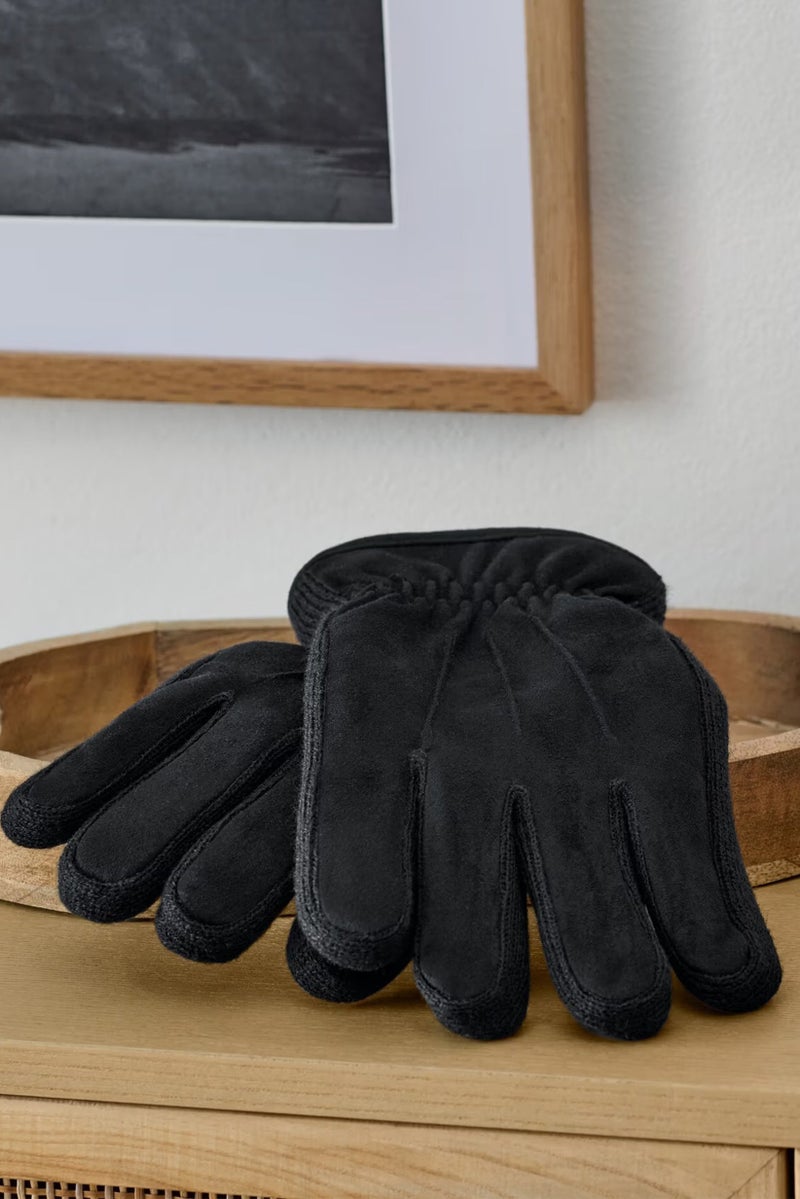 Tchibo Men 1 Pair Solid Gloves, Black - Image 1
