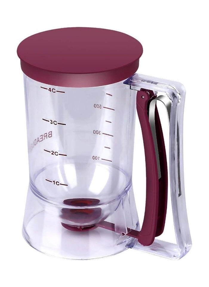 Generic Pancake Batter Dispenser - Kitchen Must Have Tool for Perfect Pancakes, Cupcake, Waffle, Muffin Mix, Cake & Crepe - Easy Pour Baking Supplies for Griddle - Pancake Maker with Measuring Label  - Image 1