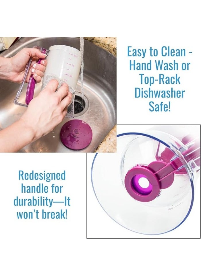 Generic Pancake Batter Dispenser - Kitchen Must Have Tool for Perfect Pancakes, Cupcake, Waffle, Muffin Mix, Cake & Crepe - Easy Pour Baking Supplies for Griddle - Pancake Maker with Measuring Label  - Image 2
