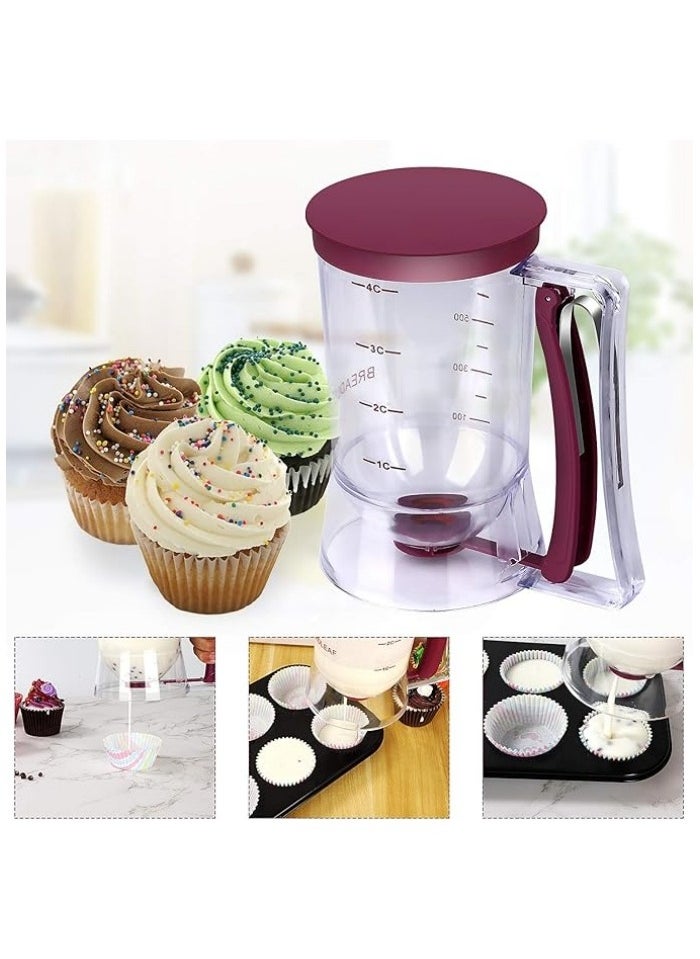 Generic Pancake Batter Dispenser - Kitchen Must Have Tool for Perfect Pancakes, Cupcake, Waffle, Muffin Mix, Cake & Crepe - Easy Pour Baking Supplies for Griddle - Pancake Maker with Measuring Label  - Image 3