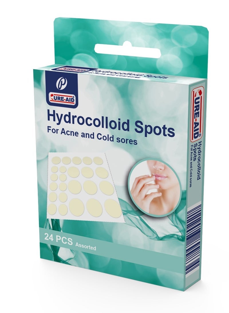 Cure aid 24 Pieces Hydrocolloid Spots - For Acne Treatment - Image 1