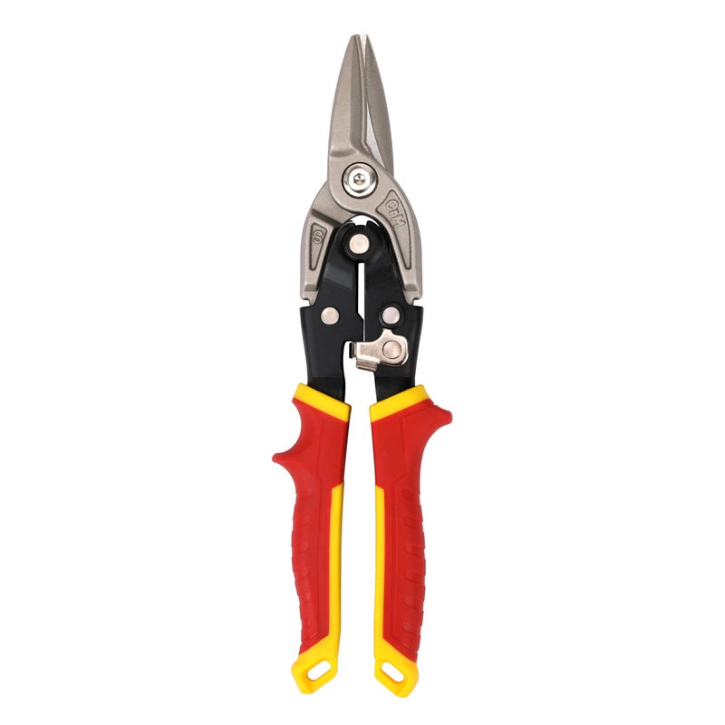 HURRICANE 10 Inch Aviation Snips with Safety Lock, CR-MO Blades Straight Cutting Metal Cutters in Sheet Metal, HVAC & Home DIY - Image 1