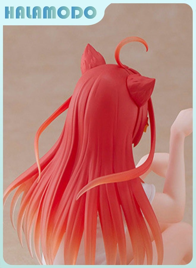 HALAMODO The Quintessential Quintuplets Bride Super cute  Anime Figurine of Itsuki Wearing Cat - themed Pajamas, a Must - have for Car Dashboards and Desktops 11 cm - Image 1
