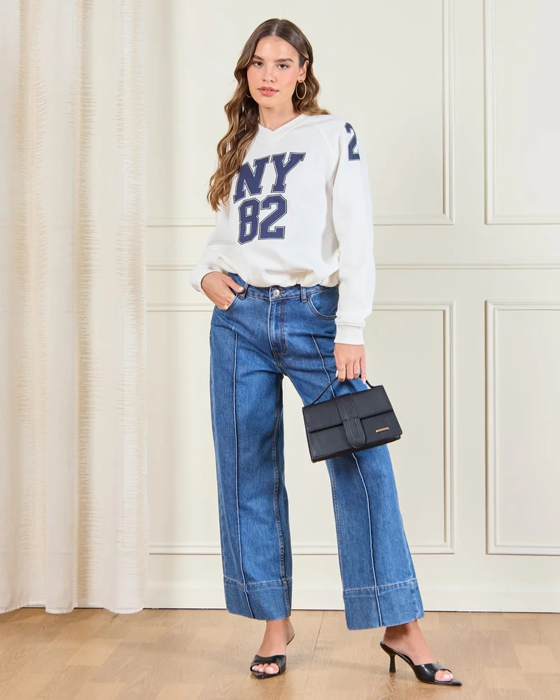 Redtag Women White Printed Sweatshirt