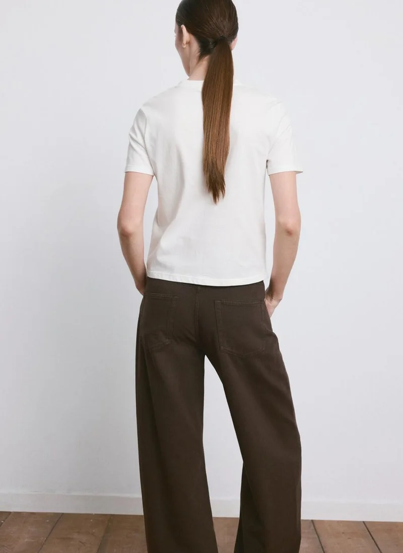 مانجو Embroidered cotton T-shirt