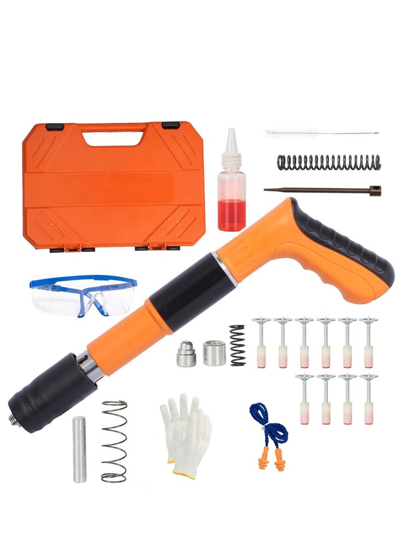 Aideli - Manual Mini Steel Nail Gun ，Portable Nail Gun, Steel Nail Gun for Red Brick Walls,Concrete Walls, Household Nail Gun Tools with 10 Round Nails - Image 1