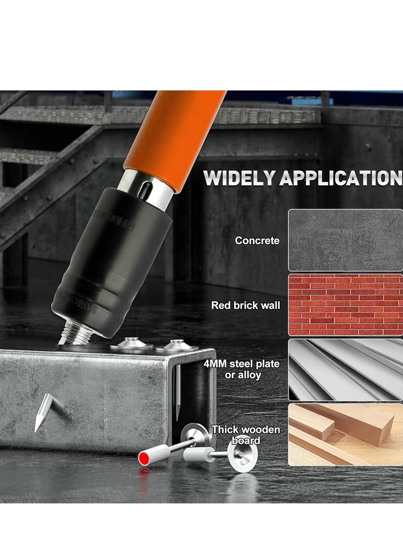 Aideli - Manual Mini Steel Nail Gun ，Portable Nail Gun, Steel Nail Gun for Red Brick Walls,Concrete Walls, Household Nail Gun Tools with 10 Round Nails - Image 1
