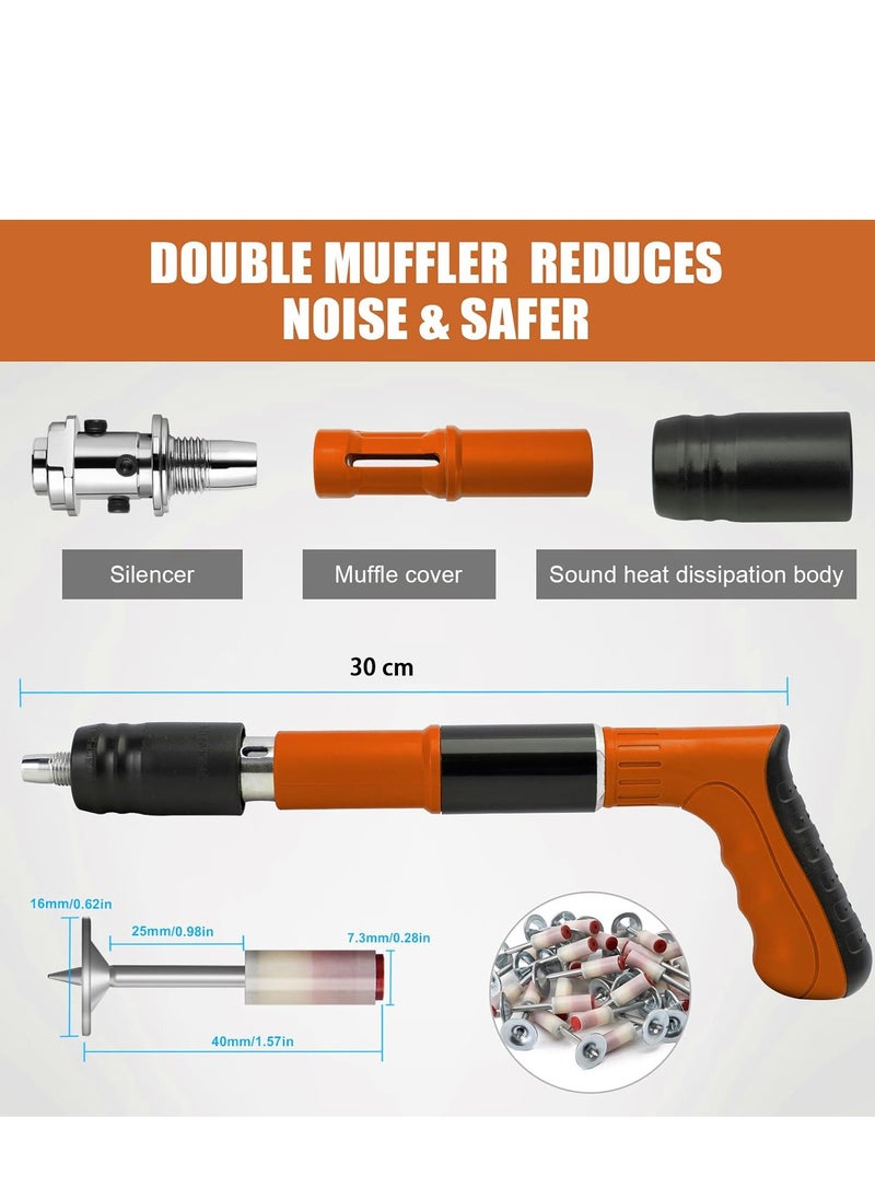 Aideli - Manual Mini Steel Nail Gun ，Portable Nail Gun, Steel Nail Gun for Red Brick Walls,Concrete Walls, Household Nail Gun Tools with 10 Round Nails - Image 1