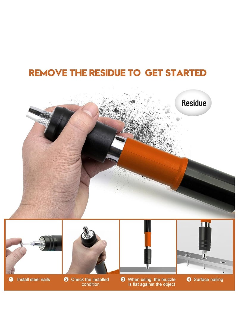 Aideli - Manual Mini Steel Nail Gun ，Portable Nail Gun, Steel Nail Gun for Red Brick Walls,Concrete Walls, Household Nail Gun Tools with 10 Round Nails - Image 1