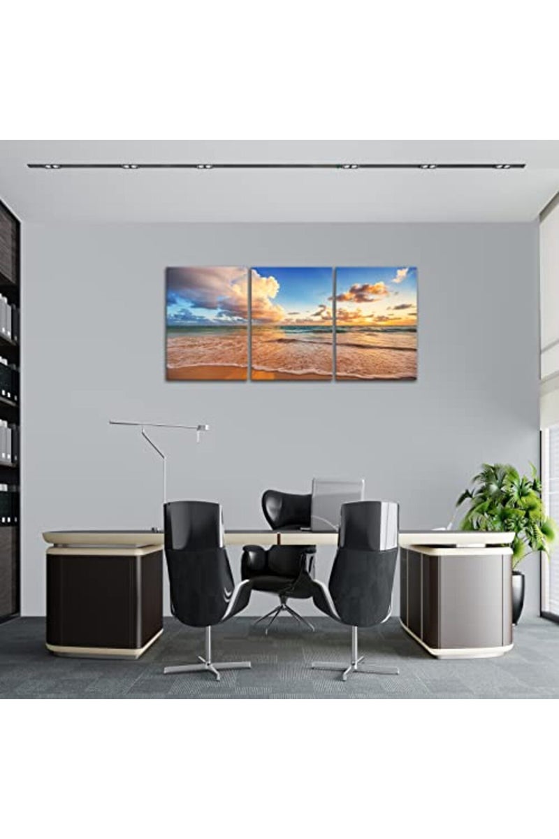 KAWAHONE Sunrise Beach Canvas Wall Art - Image 4