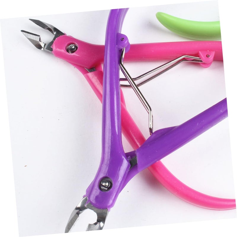 Professional Manicure Cuticle Nippers Set of 3 with Spring Random Color - Image 4