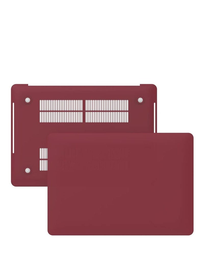 Generic - Wine Red Hard Case for 2016 2020 MacBook Touch Bar Pro 13 13.3 inch A2289 A2251 Rubberized Hard shell Cover With Skin Black Keyboard Cover for New Mac Pro 13 Inch Touch - Image 1