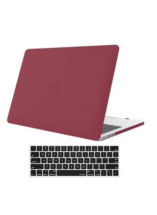Wine Red Hard Case for 2016 2020 MacBook Touch Bar Pro 13 13.3 inch A2289 A2251 Rubberized Hard shell Cover With Skin Black Keyboard Cover for New Mac Pro 13 Inch Touch - pzsku/Z1ADE3E85F2D02B98F05DZ/45/_/1658829885/4fe14ce7-279a-41f8-92ce-bd2892ddaf04