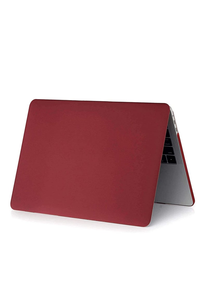 Generic - Wine Red Hard Case for 2016 2020 MacBook Touch Bar Pro 13 13.3 inch A2289 A2251 Rubberized Hard shell Cover With Skin Black Keyboard Cover for New Mac Pro 13 Inch Touch - Image 1