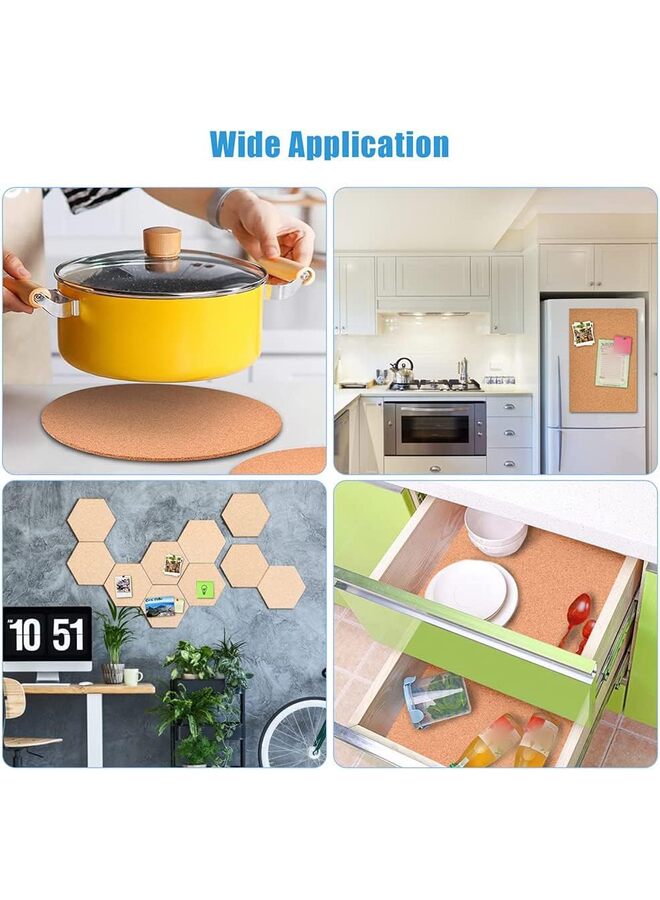 8mm Self-Adhesive Cork Board Roll,Thick Cork Boards for Walls, 40 x 127cm/ 16" x 50"Cork Board Roll for Office, Home, School/8MM - Image 5