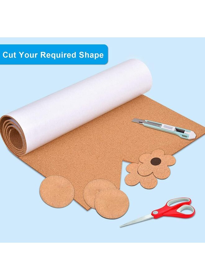 8mm Self-Adhesive Cork Board Roll,Thick Cork Boards for Walls, 40 x 127cm/ 16" x 50"Cork Board Roll for Office, Home, School/8MM - Image 3