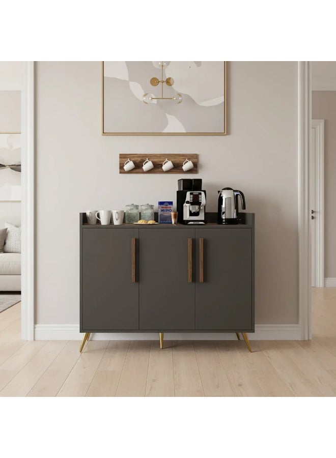 ستايلش هوم دولاب ركن القهوة رمادي وبني - RC07 - Image 1