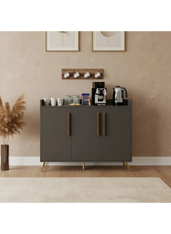 ستايلش هوم دولاب ركن القهوة رمادي وبني - RC07 - Image 3