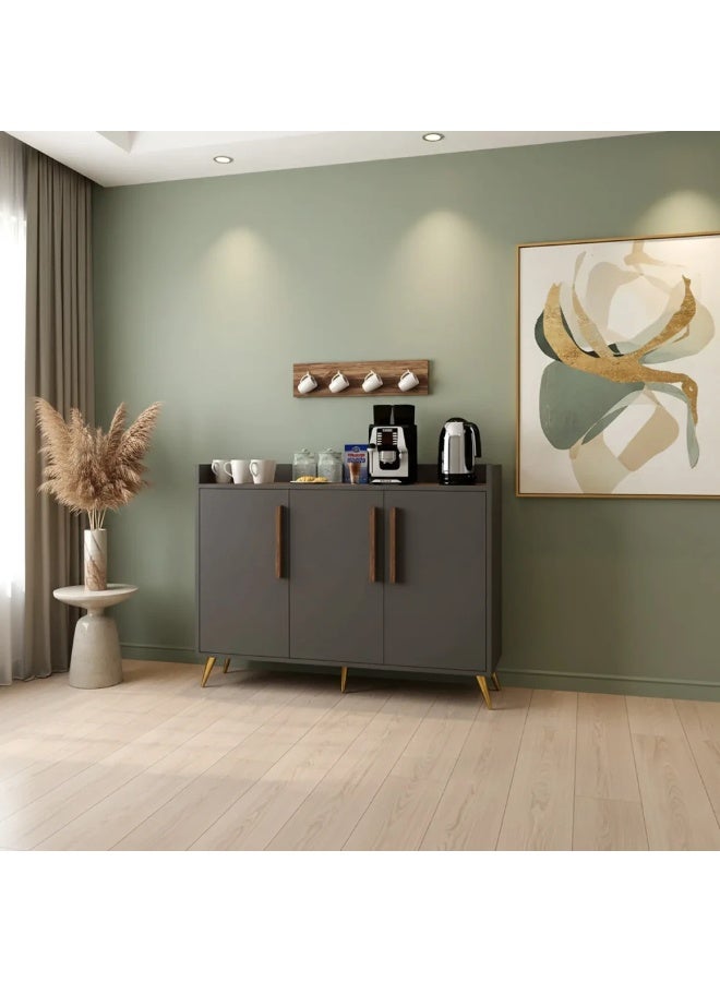 ستايلش هوم دولاب ركن القهوة رمادي وبني - RC07 - Image 4