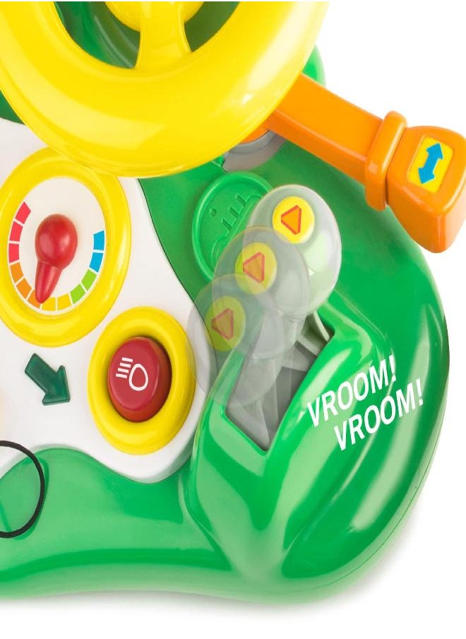 John Deere John Deere Busy Driver, Kids Toy Steering Wheel & Driving Dashboard, 12 Months and Up Green  - Image 4