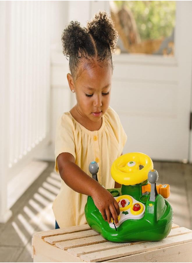 John Deere John Deere Busy Driver, Kids Toy Steering Wheel & Driving Dashboard, 12 Months and Up Green  - Image 2