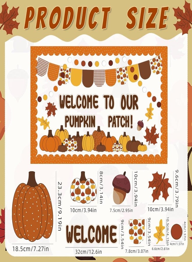 VABAMNA Fall Bulletin Board Decorations, Fall Classroom Decorations, 91Pcs Black Orange Fall Pumpkin Patch Paper Cutouts for School Classroom Autumn Halloween Thanksgiving Harvest Party Decor Supplies - Image 4